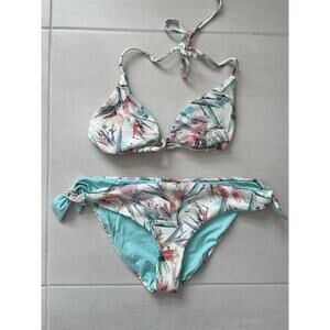 Isabella Rose Swim Bikini Swimsuit Floral Ribbed Swimwear Beach Summer